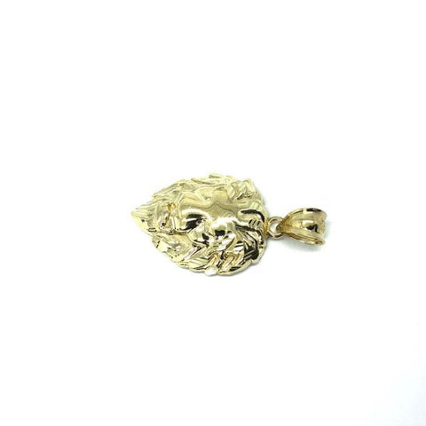 10K Gold Lion Zodiac Pendant with Diamond Cut S LGP-014 - WORLDSTARBLING
