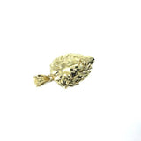 10K Gold Lion Zodiac Pendant with Diamond Cut S LGP-014 - WORLDSTARBLING
