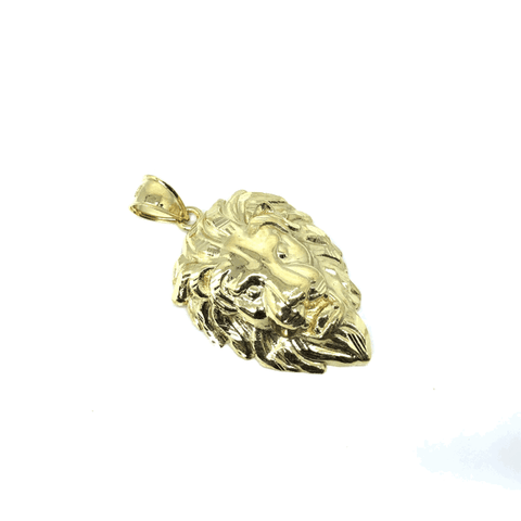 10K Lion Head Gold Pendant with Diamond Cut XL LGP-016 - WORLDSTARBLING
