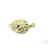 10K Lion Head Gold Pendant with Diamond Cut XL LGP-016 - WORLDSTARBLING