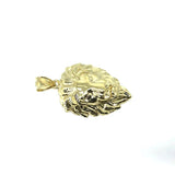 10K Lion Head Gold Pendant with Diamond Cut XL LGP-016 - WORLDSTARBLING