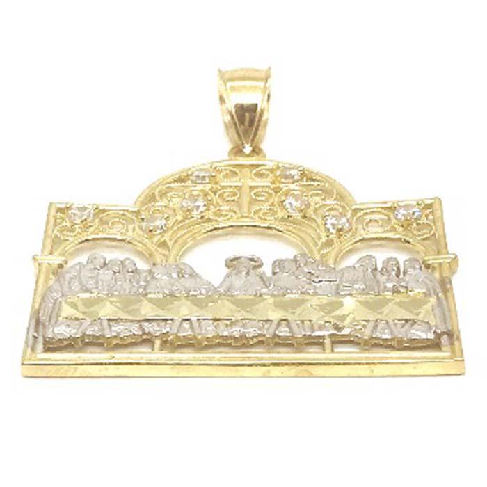 10K Yellow Gold and White Last Supper Of Jesus LSG_018 - WORLDSTARBLING