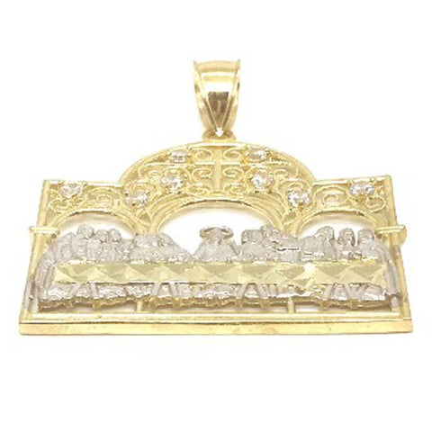 10K Yellow Gold and White Last Supper Of Jesus LSG_018 - WORLDSTARBLING