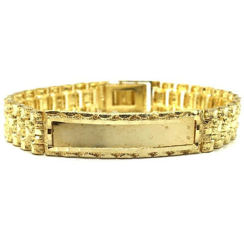 10K 11MM Rolly ID Bracelet MB-002 - WORLDSTARBLING