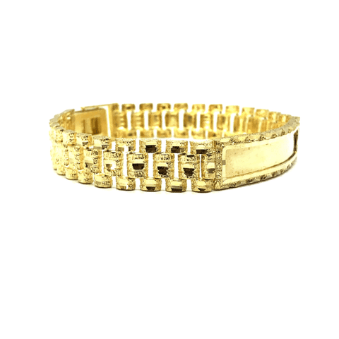 10K 11MM Rolly ID Bracelet MB-002 - WORLDSTARBLING
