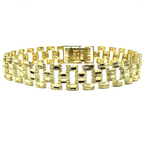 10K 12MM Rolly Bracelet MB-003 - WORLDSTARBLING