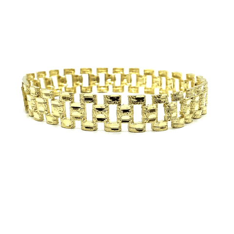 10K 12MM Rolly Bracelet MB-003 - WORLDSTARBLING