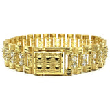 10K 15MM Bracelet CZ Rolly MB-004 - WORLDSTARBLING