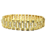 10K 15MM Bracelet CZ Rolly MB-004 - WORLDSTARBLING