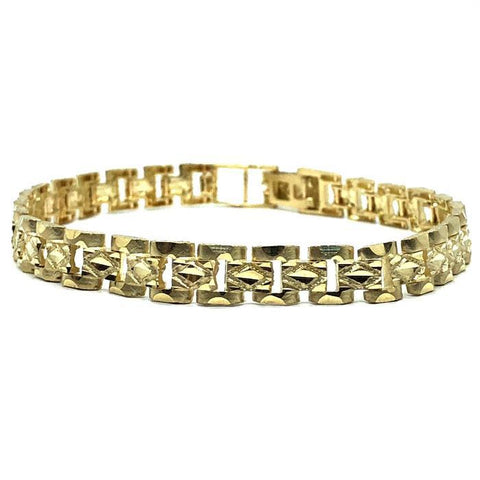 10K 6MM Diamond Cut Bracelet MB-006 - WORLDSTARBLING