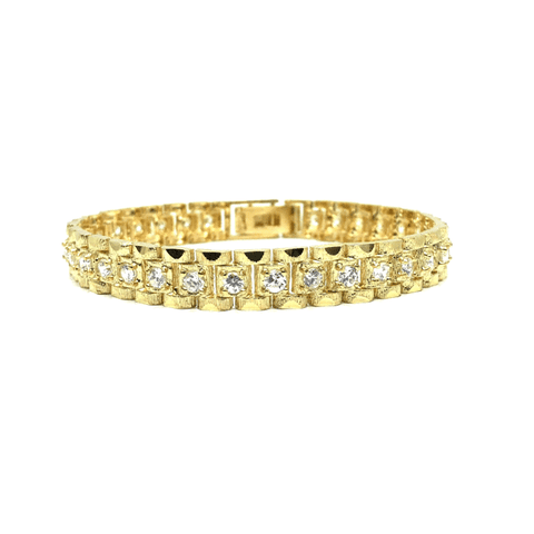 10K 9MM Rolly Bracelet CZ MB-008 - WORLDSTARBLING