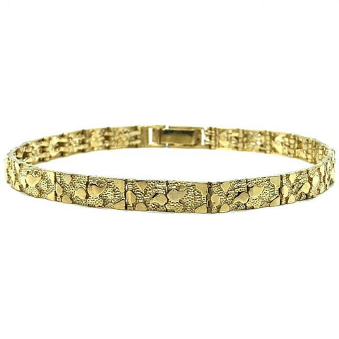 10K 5MM Nugget Bracelet MB-011 - WORLDSTARBLING