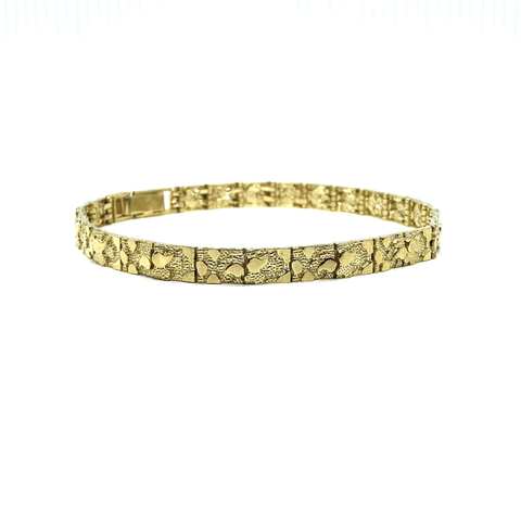 10K 5MM Nugget Bracelet MB-011 - WORLDSTARBLING