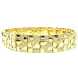 10K 14MM Nugget Bracelet MB-015 - WORLDSTARBLING