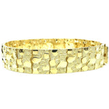 10K 14MM Nugget Bracelet MB-015 - WORLDSTARBLING