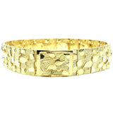 10K 14MM Nugget Bracelet MB-015 - WORLDSTARBLING