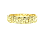 10K 14MM Nugget Bracelet MB-015 - WORLDSTARBLING