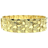 10K 17MM Nugget Bracelet MB-016 - WORLDSTARBLING