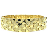 10K 17MM Nugget Bracelet MB-016 - WORLDSTARBLING