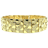 10K 17MM Nugget Bracelet MB-016 - WORLDSTARBLING