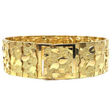10K 20MM Nugget Bracelet MB-017 - WORLDSTARBLING