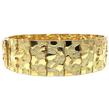 10K 20MM Nugget Bracelet MB-017 - WORLDSTARBLING