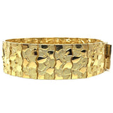 10K 20MM Nugget Bracelet MB-017 - WORLDSTARBLING