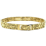 10K 7MM Nugget ID Bracelet MB-019 - WORLDSTARBLING