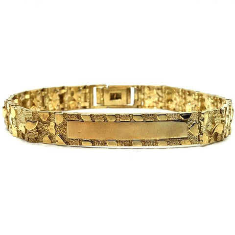 10K 9MM Nugget ID Bracelet MB-020 - WORLDSTARBLING