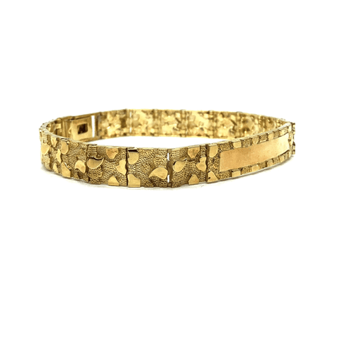 10K 9MM Nugget ID Bracelet MB-020 - WORLDSTARBLING