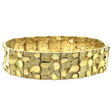 10K 14MM Nugget ID Bracelet MB-022 - WORLDSTARBLING
