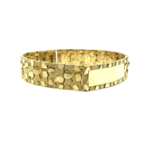10K 14MM Nugget ID Bracelet MB-022 - WORLDSTARBLING