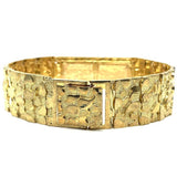 10K 17MM Nugget ID Bracelet MB-023 - WORLDSTARBLING