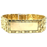 10K 17MM Nugget ID Bracelet MB-023 - WORLDSTARBLING