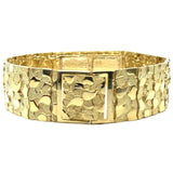 10K 20MM Nugget ID Bracelet MB-025 - WORLDSTARBLING
