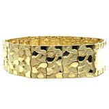 10K 20MM Nugget ID Bracelet MB-025 - WORLDSTARBLING
