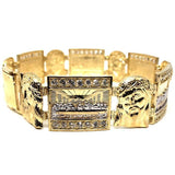 10K Yellow Gold 19MM The Last Supper of Jesus Bracelet MBG-029 - WORLDSTARBLING
