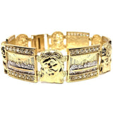 10K Yellow Gold 19MM The Last Supper of Jesus Bracelet MBG-029 - WORLDSTARBLING