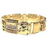 10K Yellow Gold 19MM The Last Supper of Jesus Bracelet MBG-029 - WORLDSTARBLING