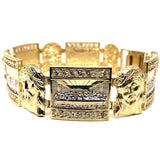 Bracelet en or jaune 10K 19MM The Last Supper & Jesus MBG-029