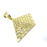 10K Yellow Gold Pyramid Pendant XL MPG-359 - WORLDSTARBLING