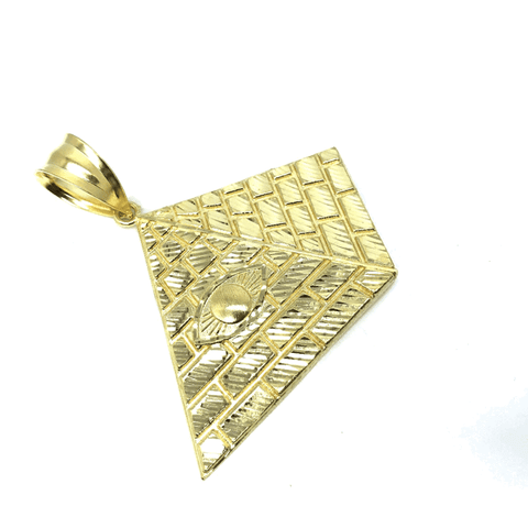 10K Yellow Gold Pyramid Pendant XL MPG-359 - WORLDSTARBLING