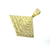 10K Yellow Gold Pyramid Pendant XL MPG-359 - WORLDSTARBLING