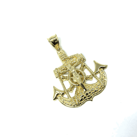 10 Karat Gold Anchor Men Pendant MPG-361 - WORLDSTARBLING