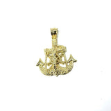 10K Yellow Gold Anchor Men Pendant MPG-362 - WORLDSTARBLING