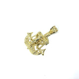 10K Yellow Gold Anchor Men Pendant MPG-362 - WORLDSTARBLING