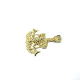 10K Yellow Gold Anchor Men Pendant MPG-362 - WORLDSTARBLING