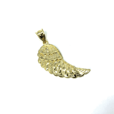 10K Yellow Gold Diamond Cut Angel Pendant L MPG-363 - WORLDSTARBLING