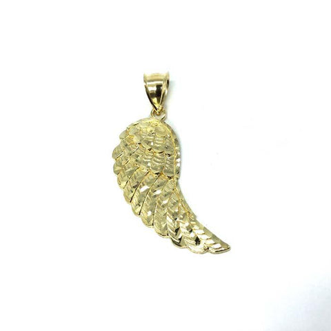 10K Yellow Gold Diamond Cut Angel Pendant L MPG-363 - WORLDSTARBLING