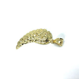 10K Yellow Gold Diamond Cut Angel Pendant L MPG-363 - WORLDSTARBLING